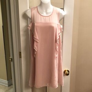BCBGeneration Blush Pink Ruffle Dress